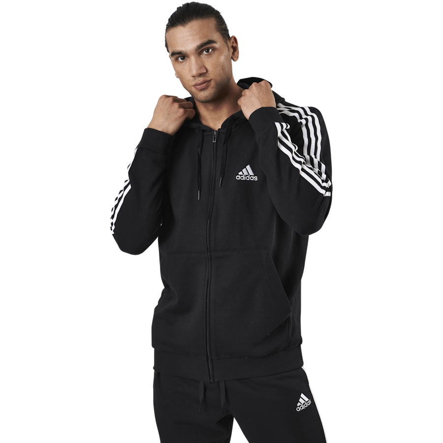 Essentials Full-Zip Hoodie Black / White