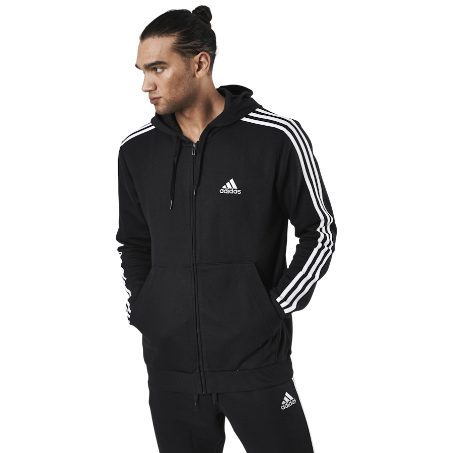 Essentials Full-Zip Hoodie Black / White