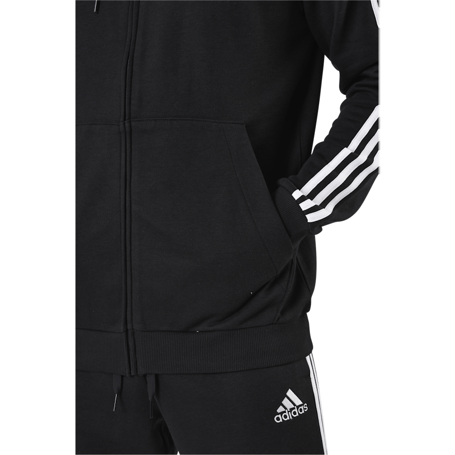 Essentials Full-Zip Hoodie Black / White