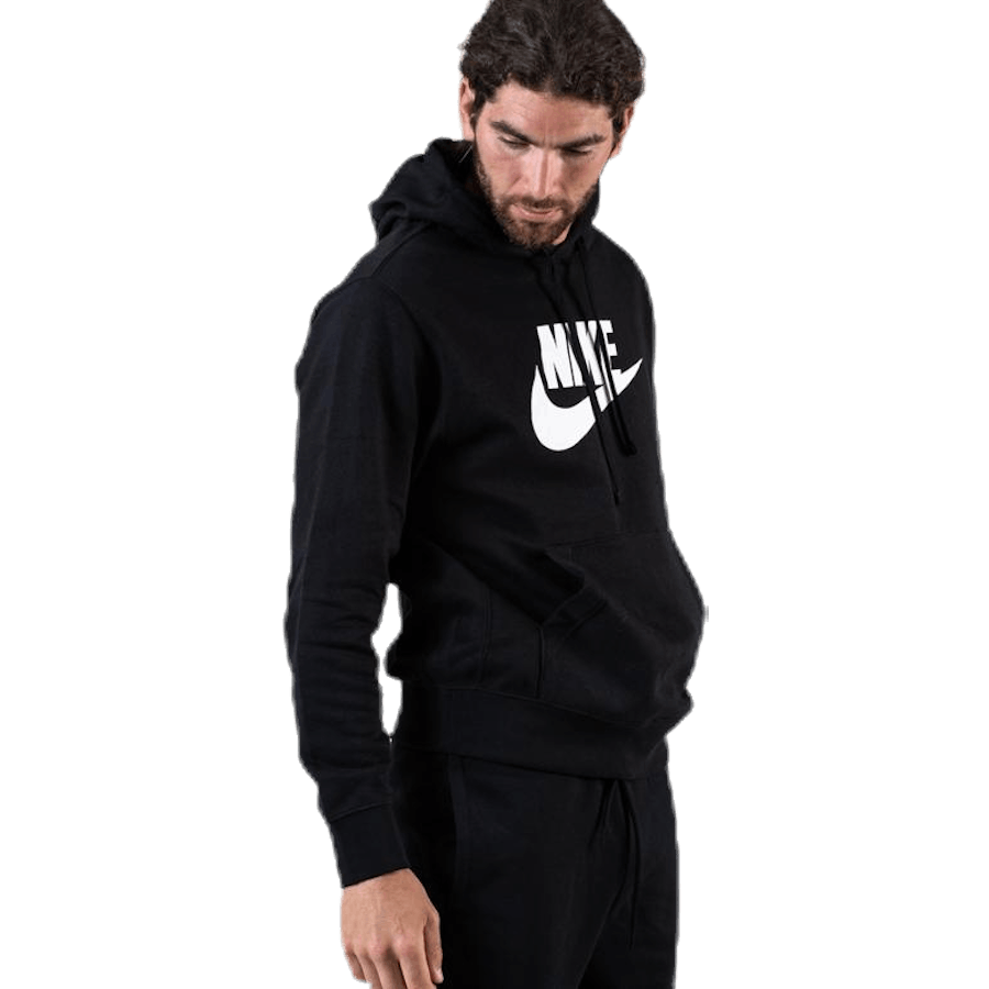Sportswear Club Fleece Men's Graphic Pullover Hoodie BLACK/BLACK/WHITE