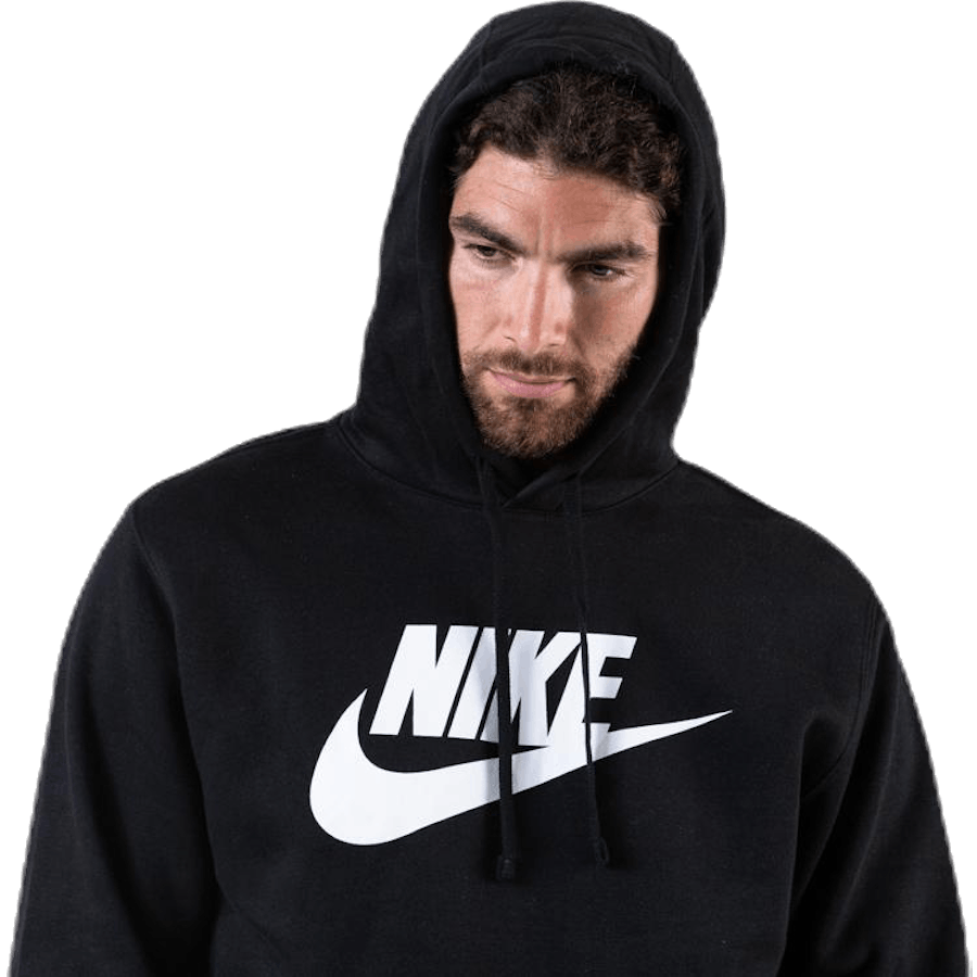 Sportswear Club Fleece Men's Graphic Pullover Hoodie BLACK/BLACK/WHITE