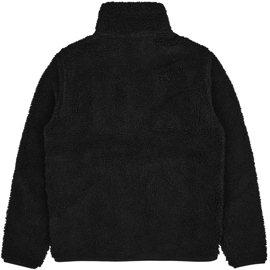 Contrast Pile Jacket Black