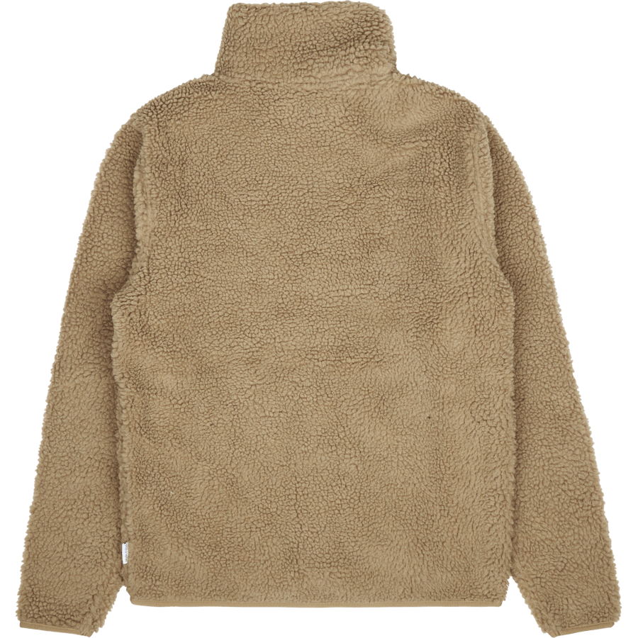 Contrast Pile Jacket Beige