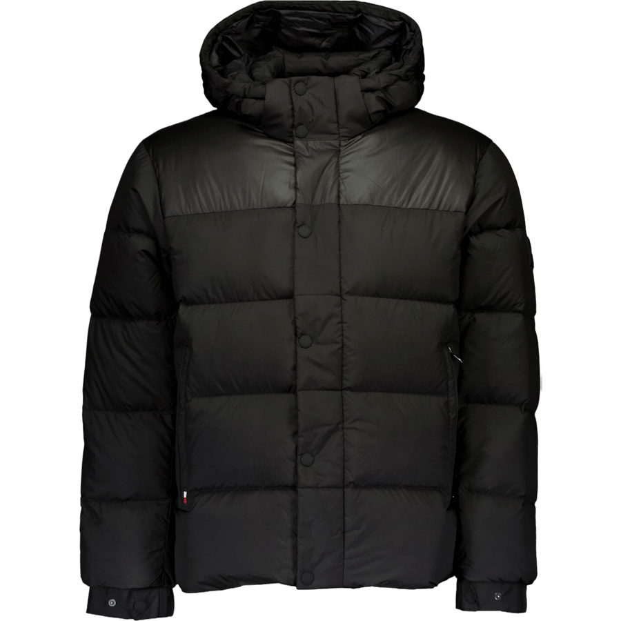 Mix Down Hooded Puffer Jacket