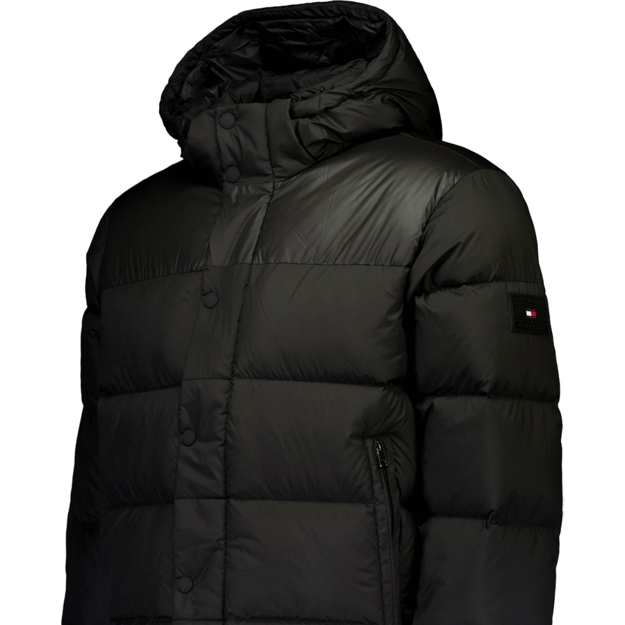 Mix Down Hooded Puffer Jacket