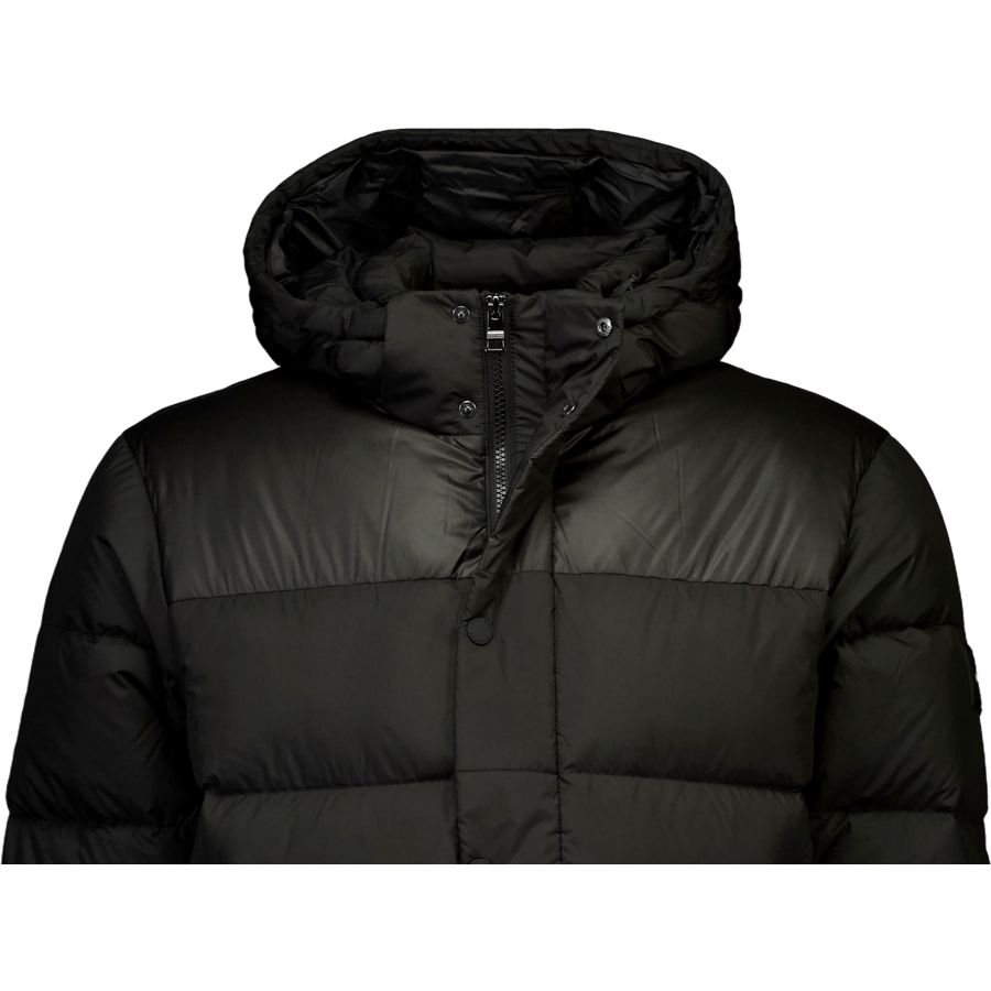 Mix Down Hooded Puffer Jacket