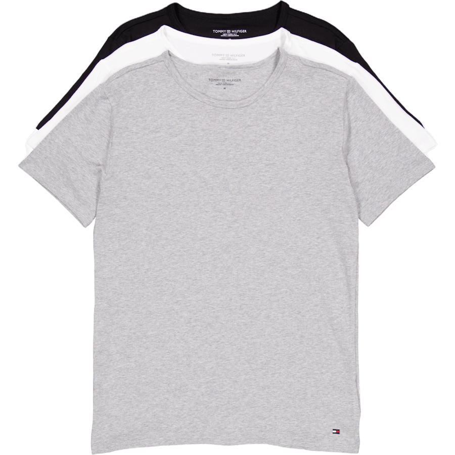 Stretch Cn Tee Ss 3pack Black/white/grey Heather