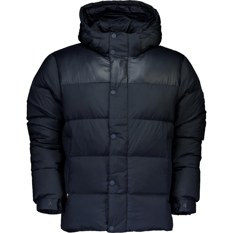 Mix Down Hooded Puffer Jacket
