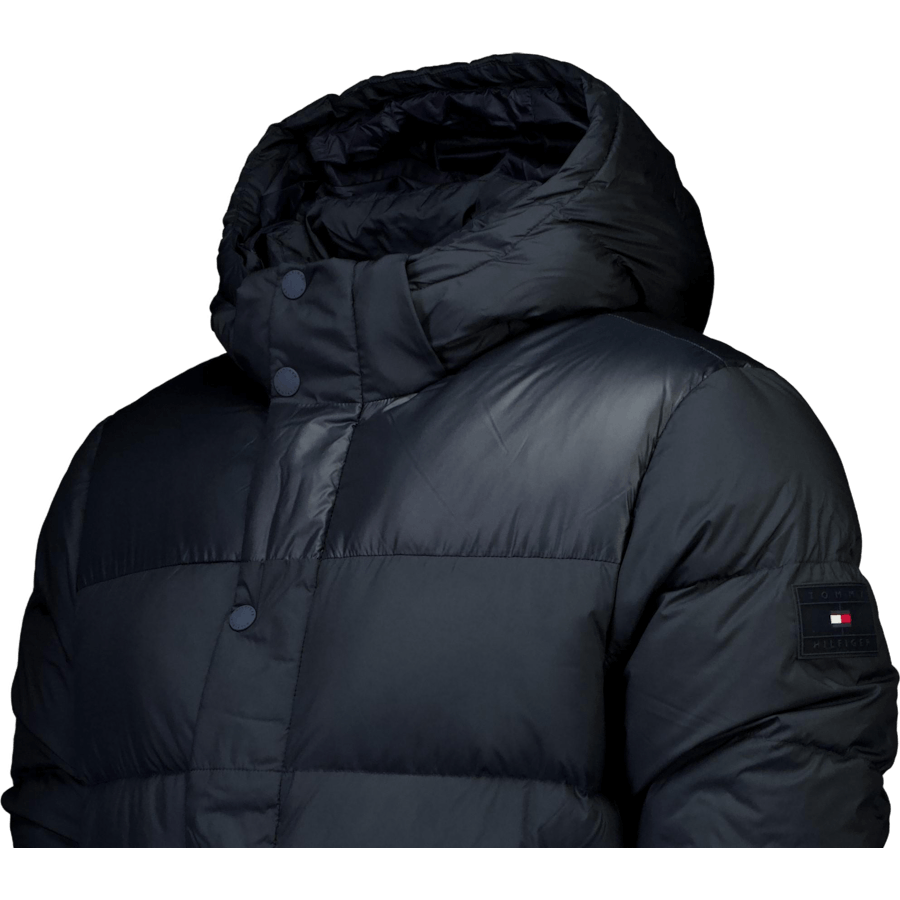 Mix Down Hooded Puffer Jacket