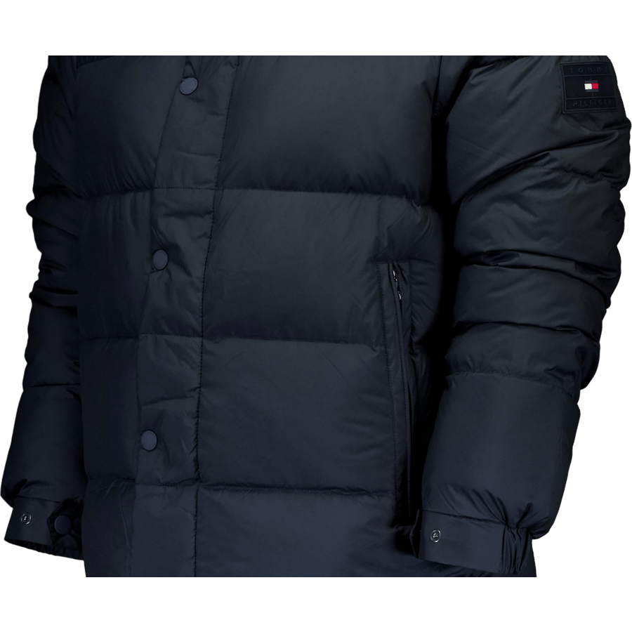 Mix Down Hooded Puffer Jacket