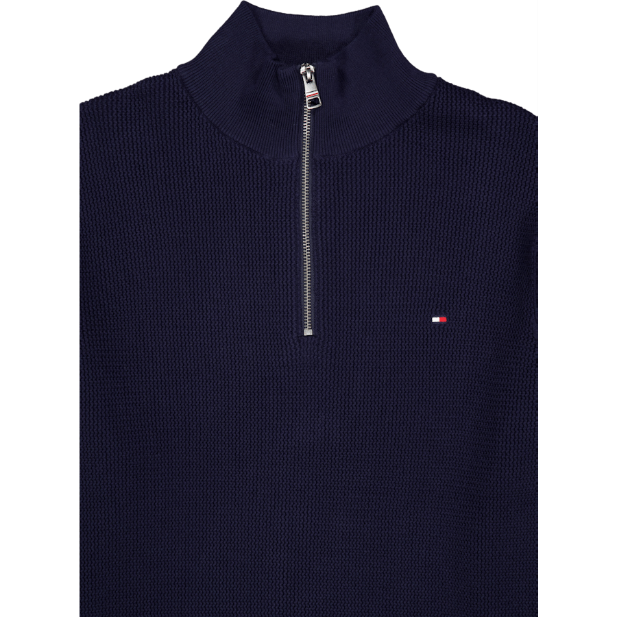 Racking Structure Zip Mock Blue