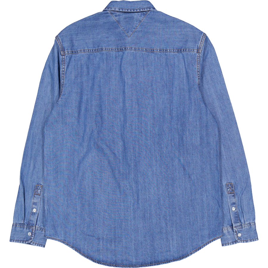 Rglr Fit Shirt Mid Blue Denim