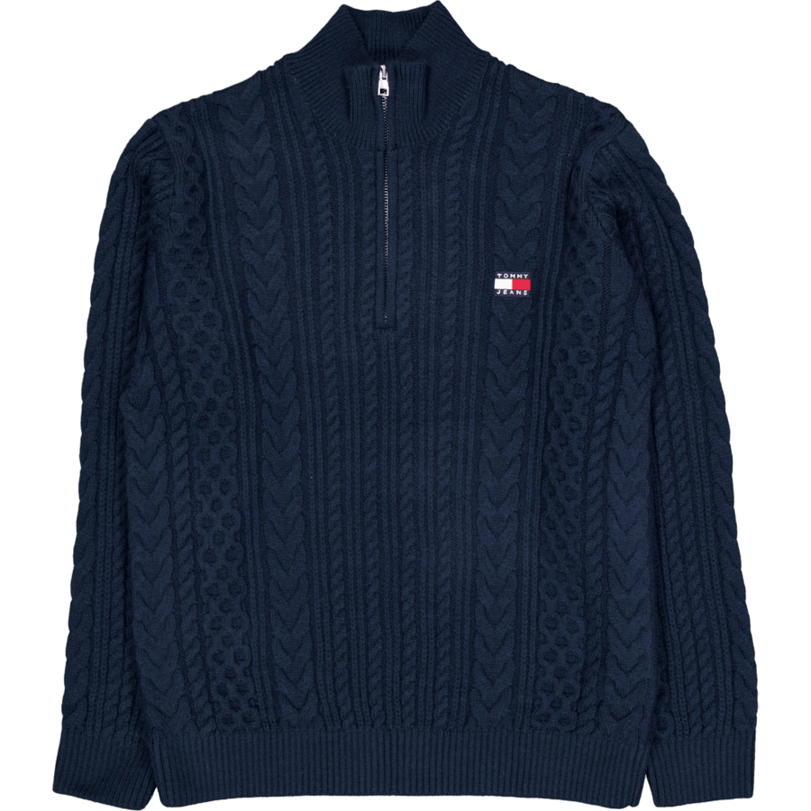 Tjm Reg Cable S Flag 1/4 Zip Dark Night Navy